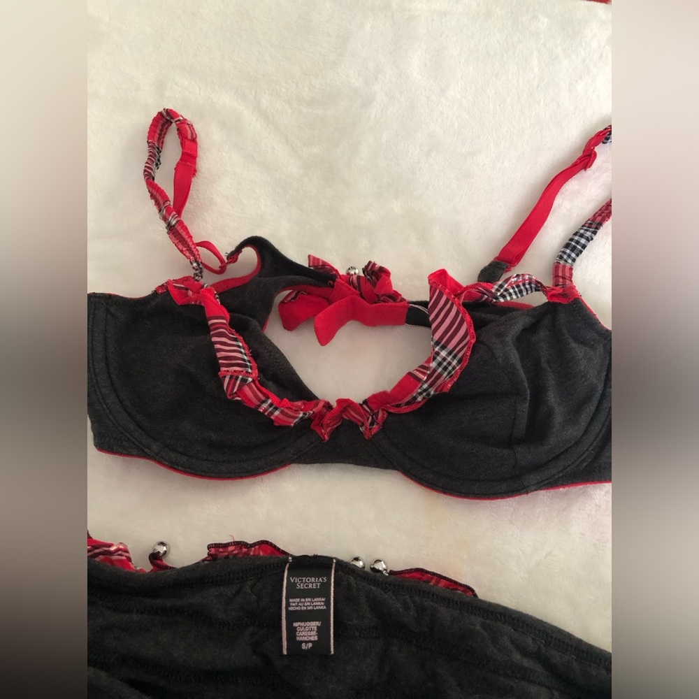 Victoria’s Secret cotton blended bells bra and bottom set, bra 34B, bottom SP - Picture 9 of 10